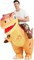 GOOSH Inflatable Ride on Dinosaur Orange Halloween Costume for Kids and Adults